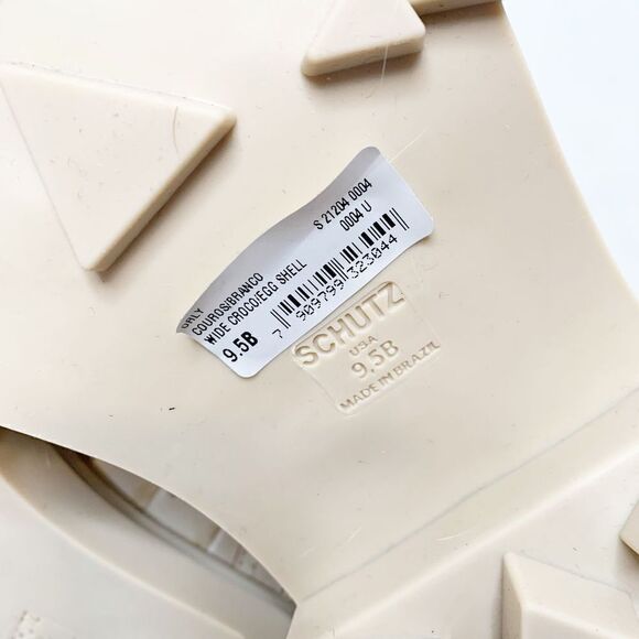 Schutz Orly Croc-Embossed Leather Combat Boot Booties Eggshell Women’s Size 9.5B - Picture 11 of 13